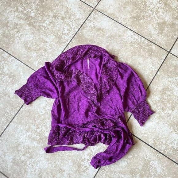 Free People Purple Top - Picture 2 of 6